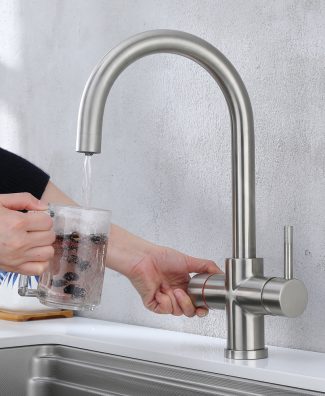 KYOTO 4 IN 1 Boiling Water Tap | 2.4L Rapid Boiler System | C-Shape Design