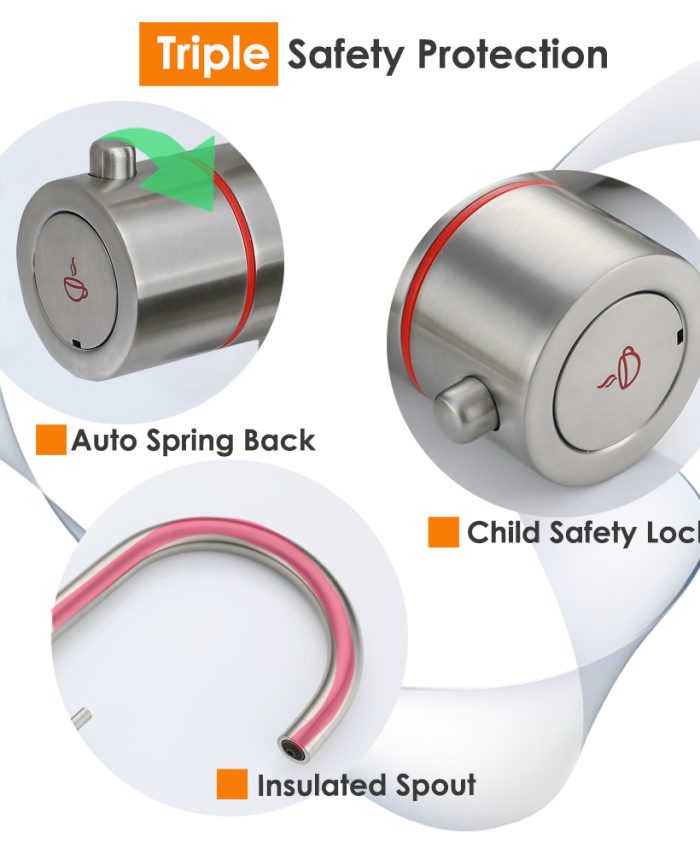 KYOTO 4 IN 1 Boiling Water Tap | 2.4L Rapid Boiler System | C-Shape Design - Image 6