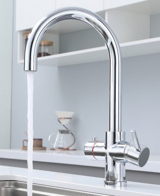 KYOTO  4in1 Boiling Water Tap Boiling,Cold Filtered, Mains Hot & Cold Water Solid Brass Instant Hot Water Tap (Tap Only)