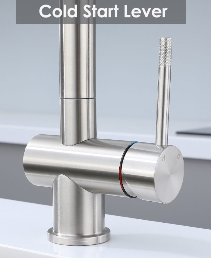 Stainless Steel Kithcen Mixer Tap with Rotatable Nozzle - Image 5