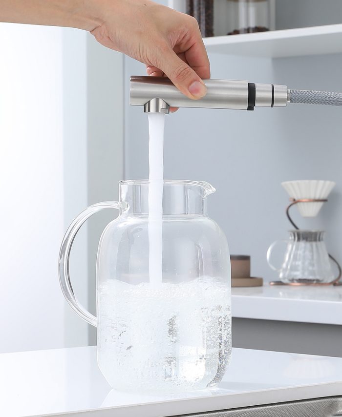 Stainless Steel Kithcen Mixer Tap with Extendable Pull-Out Spray - Image 4