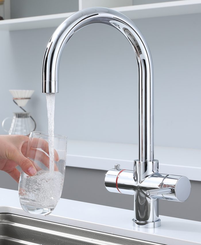 KYOTO  4in1 Boiling Water Tap Boiling,Cold Filtered, Mains Hot & Cold Water Solid Brass Instant Hot Water Tap (Tap Only) - Image 3