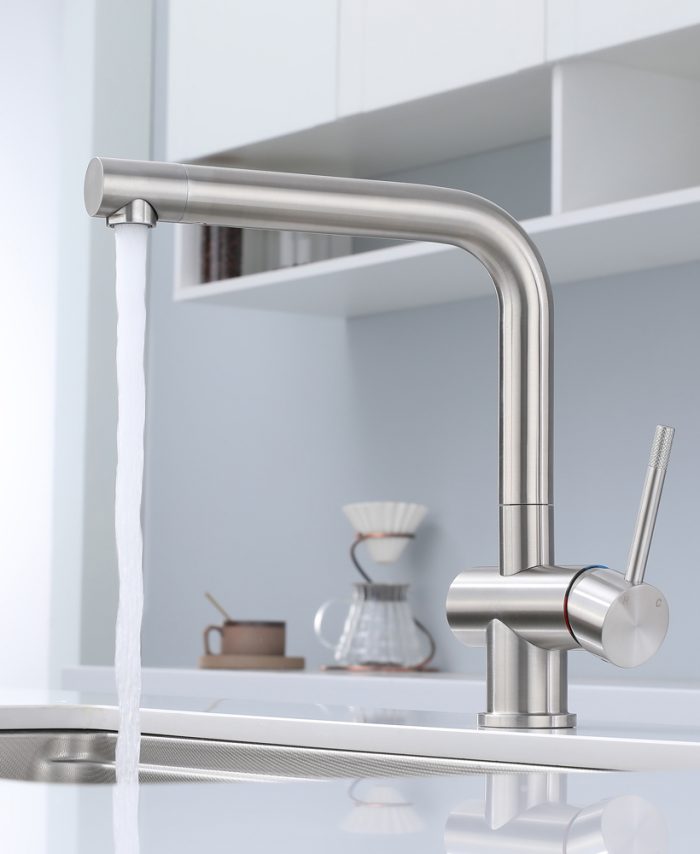Stainless Steel Kithcen Mixer Tap with Rotatable Nozzle - Image 10