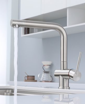Stainless Steel Kithcen Mixer Tap with Rotatable Nozzle