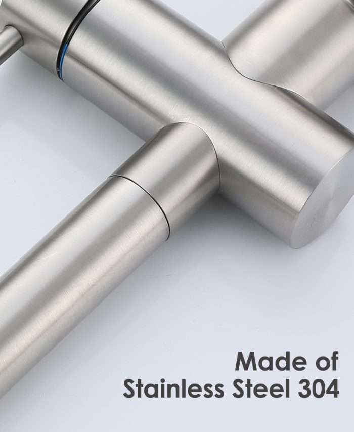 Stainless Steel Kithcen Mixer Tap with Extendable Pull-Out Spray - Image 7