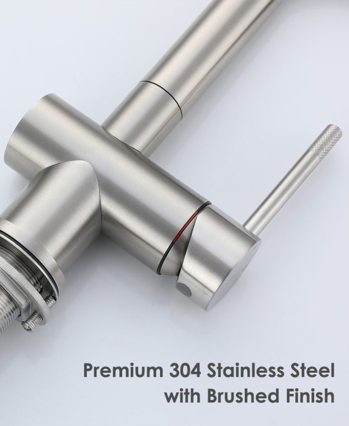 Stainless Steel Kithcen Mixer Tap with Rotatable Nozzle - Image 8